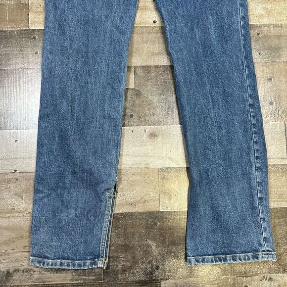 Everlane Women’s Size 28 Slit High Waist Bootcut Jeans Blue Dark Wash Denim - Picture 14 of 14